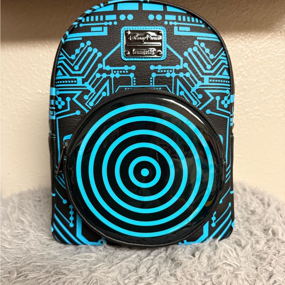 Disney Park Loungefly Tron Circuitry Mini Backpack